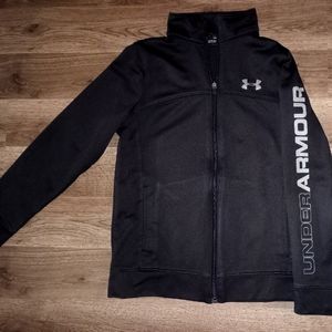 UNDER ARMOUR, Youth Size: Medium, Black. Zipper Front